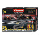 Carrera GO!!! Champions Racing slot car set featuring two 1:43 scale championship racing cars on a 4.3-meter track with high-speed curves, fly-over, and Turbo Boost controllers.