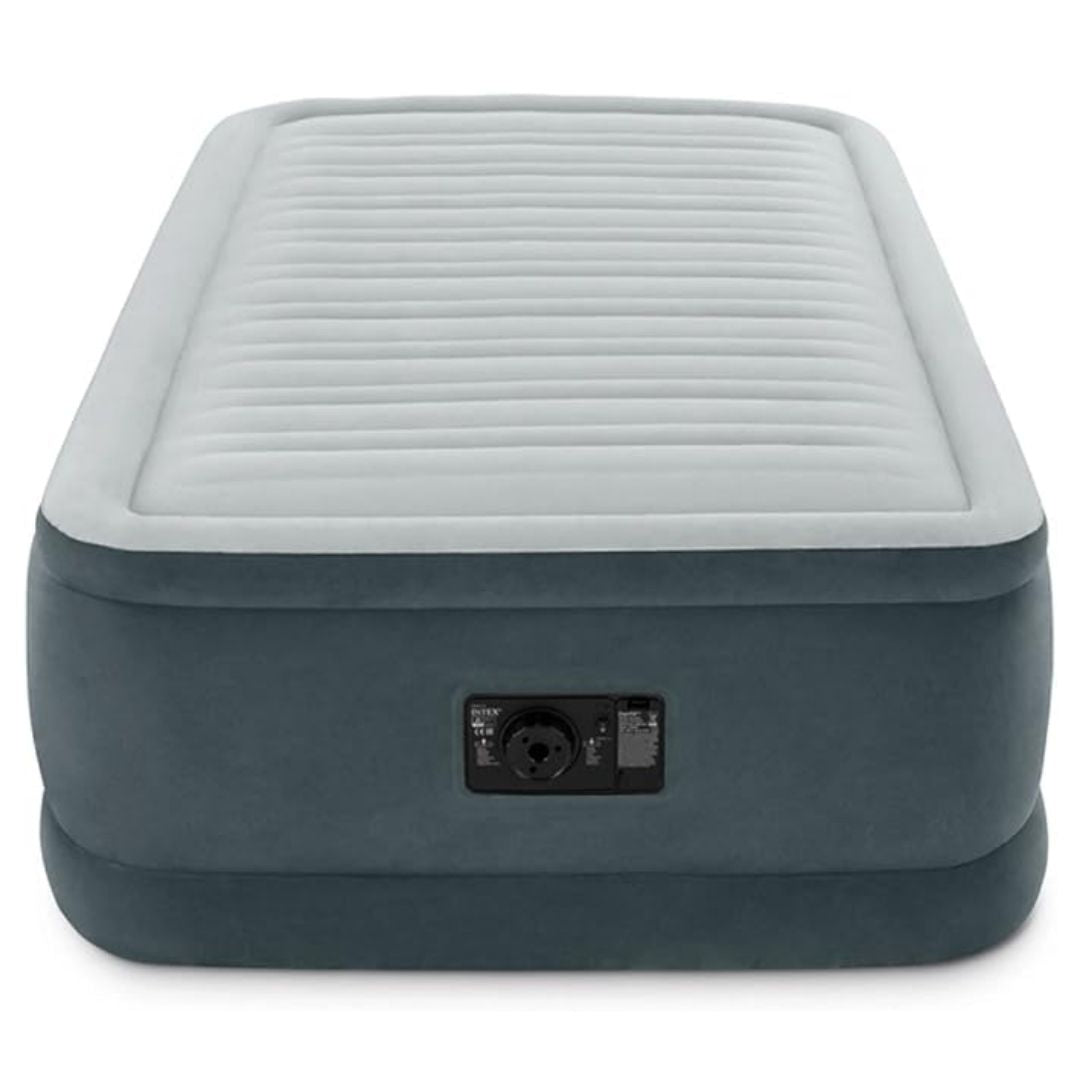 INTEX TWIN COMFORT PLUSH AIRBED W/E.PUMP(99x191x46), Ages Adult