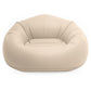 Intex Beanless Bag Chair featuring a contoured circular design with a plush grey flocked finish and reinforced base for comfortable indoor lounging.