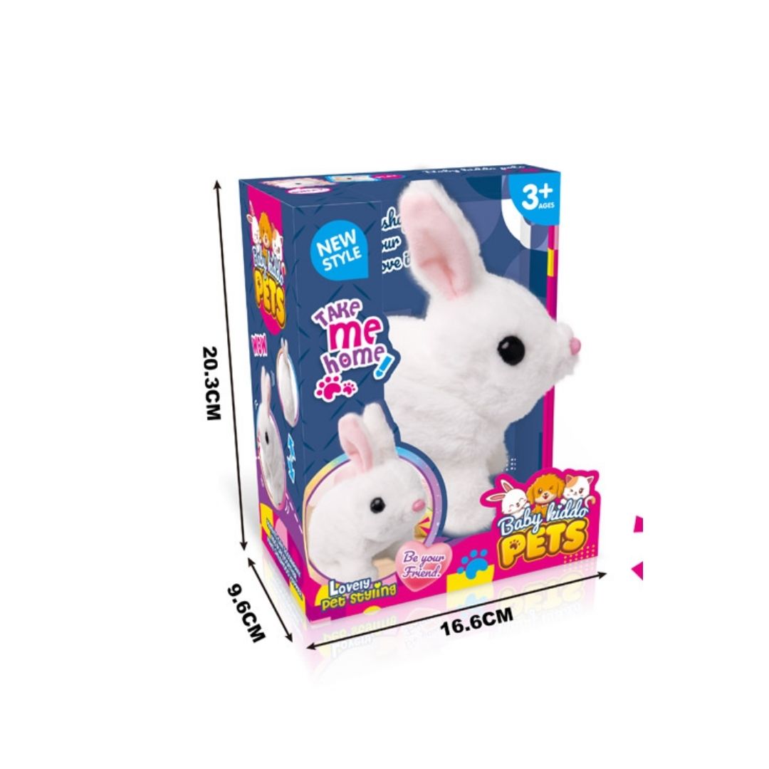 LT CUTE PET PALS RABBIT B/O WHITE, Ages 3+