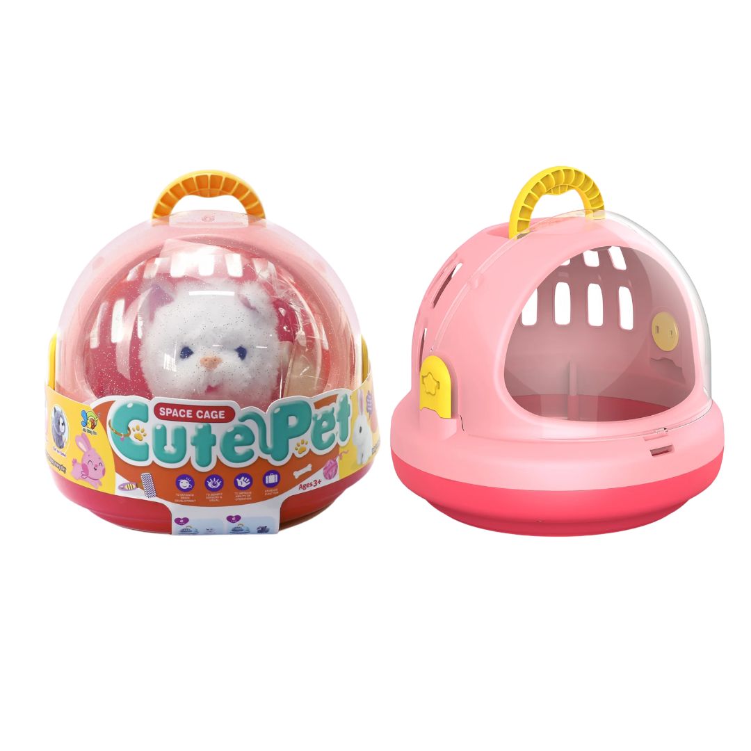 LT CUTE PET CAT WHITE SPACE CAGE, Ages 3+