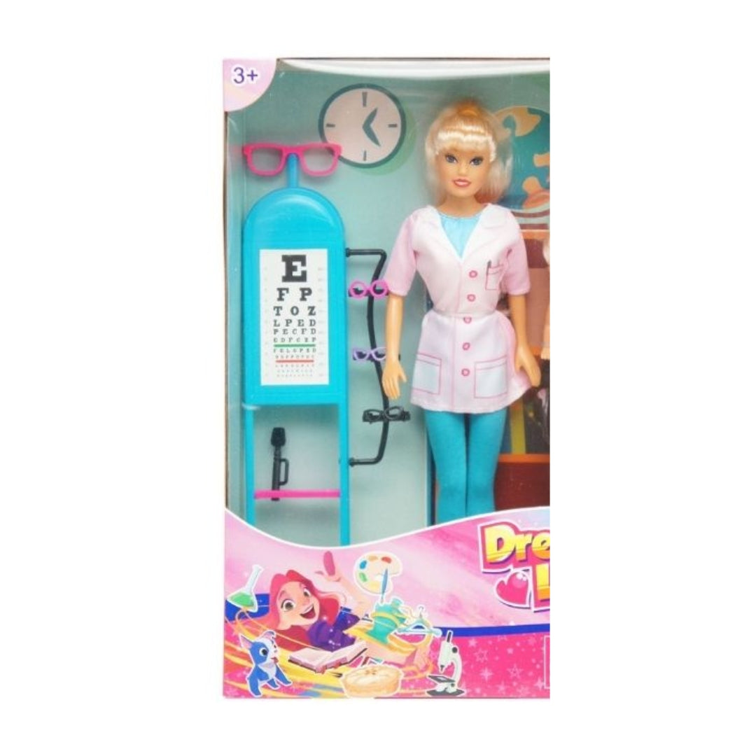 HTIC FASHION DOLL DREAM LIFE DOLL EYE DOCTOR & TUTOR 29 CM, Ages 3+