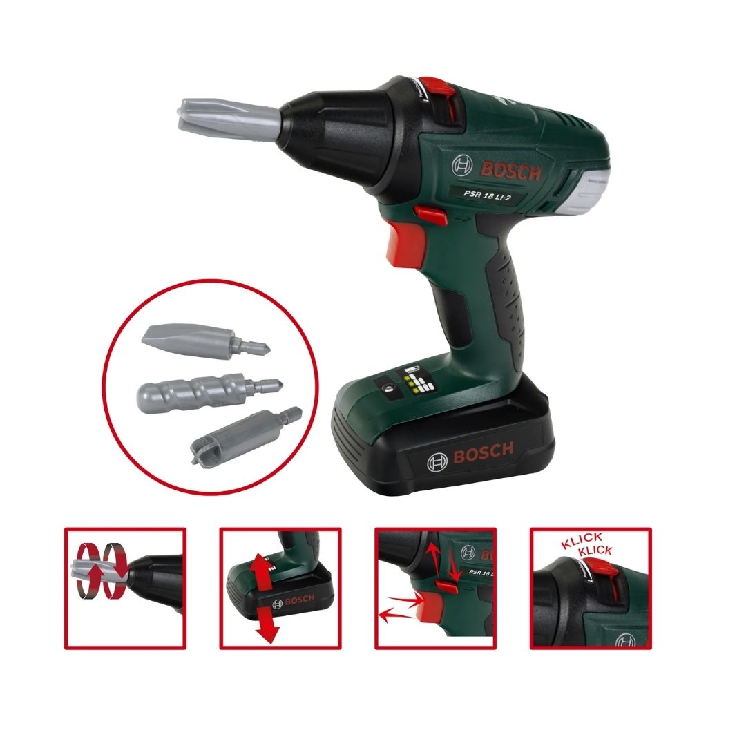 KLEIN BOSCH CORDLESS SCREWDRIVER,age:3-5,gender:unisex