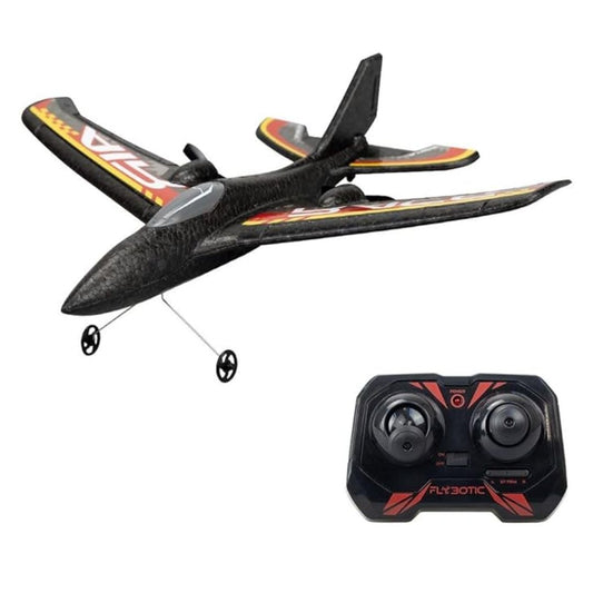 Aerodynamic Silverlit X-Twin Loop RC plane in a vibrant multicolor finish, featuring a durable EPP foam body, dual-wing stabilizers, twin-propeller propulsion, and a professional 2.4 GHz remote control.