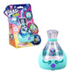 Silverlit Fizzy Pets mystery egg in a vibrant multicolor design, shown alongside a cute, wide-eyed interactive robotic pet with colorful fur accents and a specialized fizz-reveal shell.