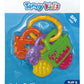 Perfect for home or walks! The Tanny Toys Baby Rattle Keys are easy to grasp, feature textured teething inserts, and help infants 3m+ develop fine motor skills and vision.