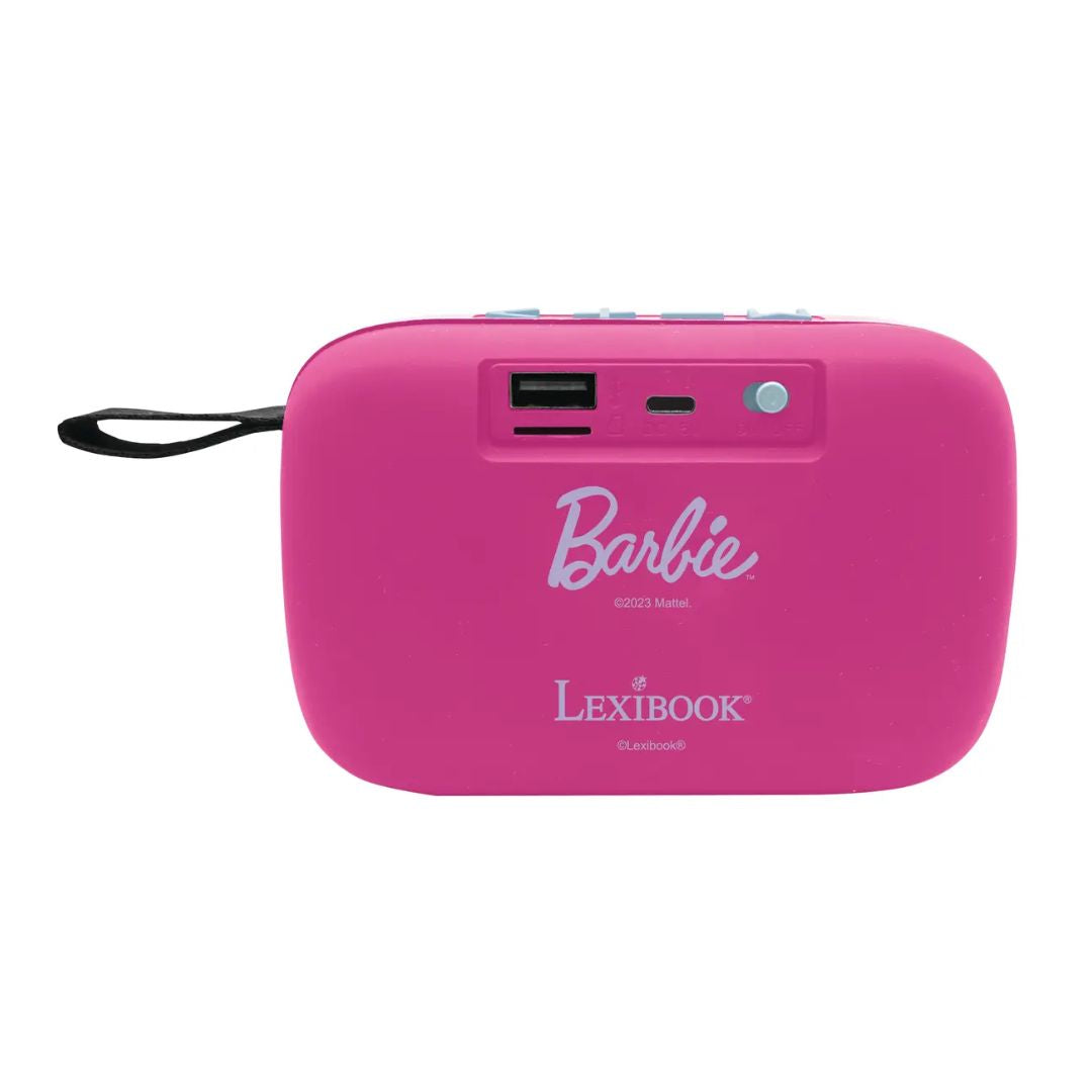 LEXIBOOK BARBIE BLUETOOTH PORTABLE SPEAKER WITH FABRIC FINISH, Ages 6+