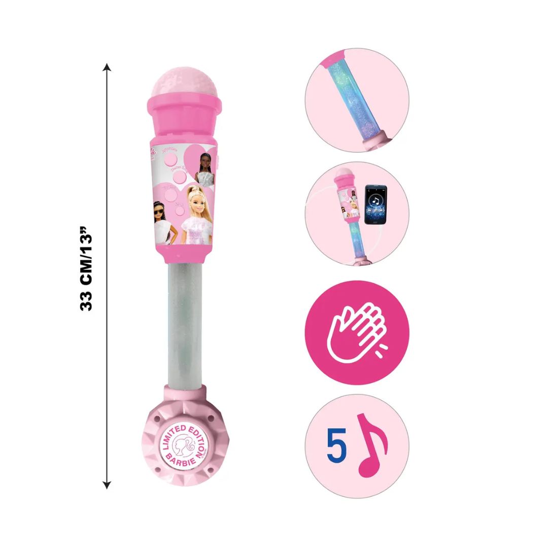 LEXIBOOK BARBIE LIGHTING MICROPHONE W/SPEAKER (AUX-IN), Ages 4+.