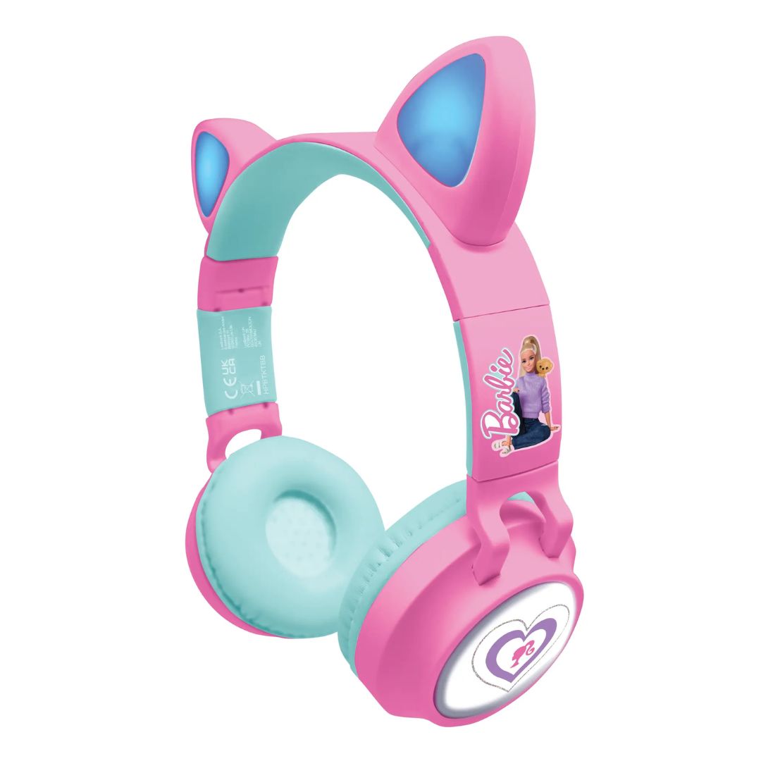 LEXIBOOK BARBIE WIRELESS RECHARGEABLE HEADPHONES W/LIGHT, Ages 6+