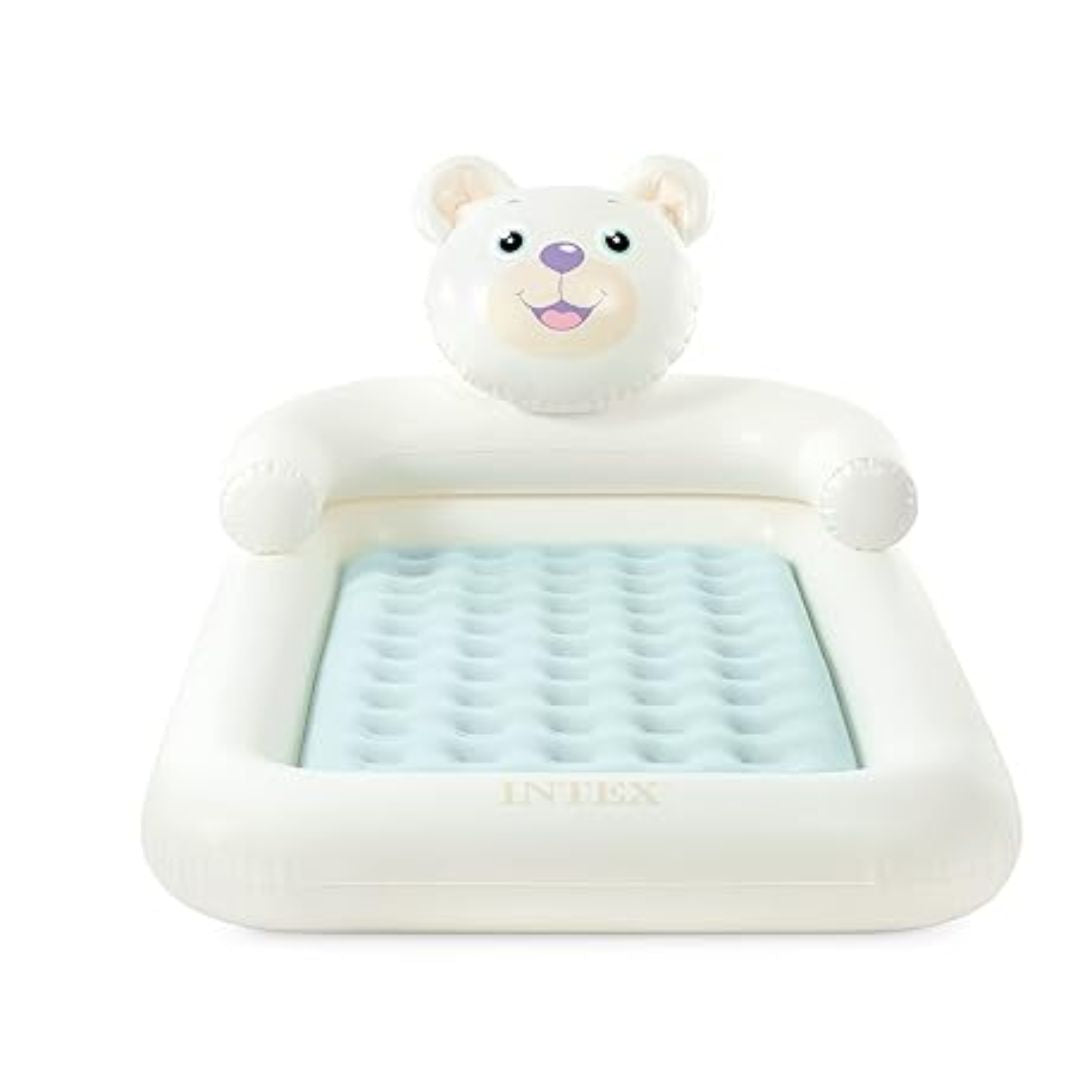INTEX BEAR KIDZ TRAVEL BED W/HAND PUMP, Ages Adult
