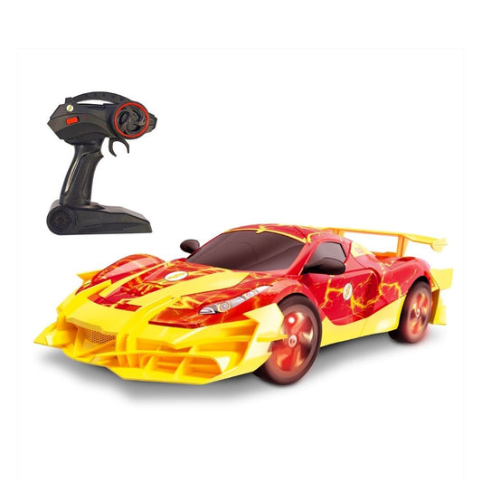 Bladez Toys Batman Flash Racer 1:10 scale large black remote control car with LED wheels for kids outdoor play
