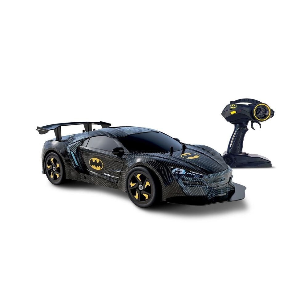 Bladez Toyz Batman Bat-Tech Racer 1:10 scale large black remote control car with blue LED glowing wheels