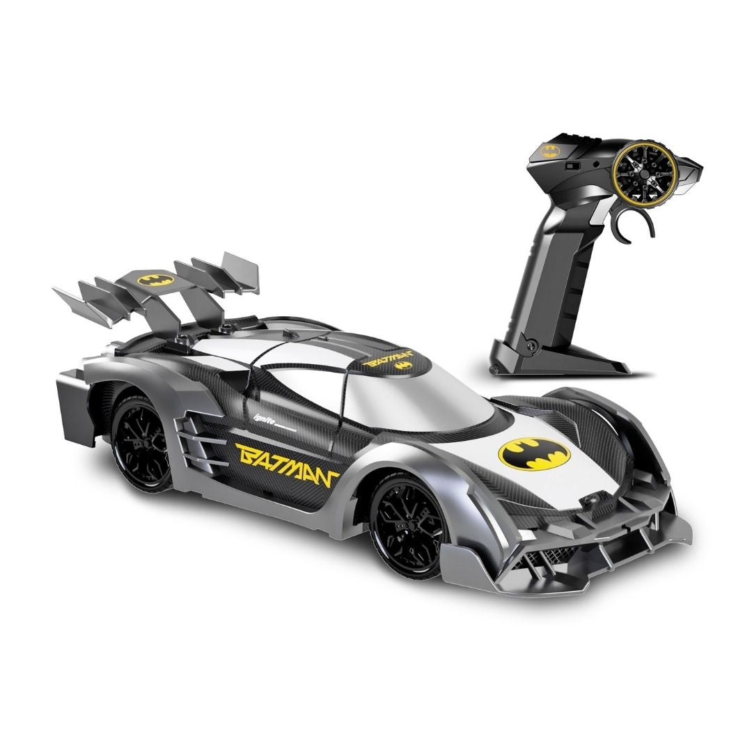 Batman Armoured RC Racer by Bladez Toyz, 1:20 scale multicolor battery-operated remote control car with rugged superhero armour plating design.