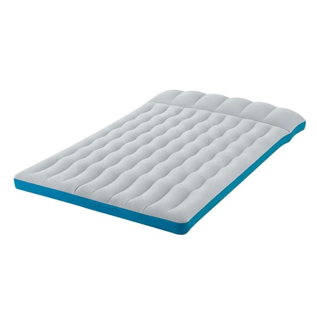 Intex gray and blue inflatable adult camping mat 127x193x24 cm for outdoor tent sleeping