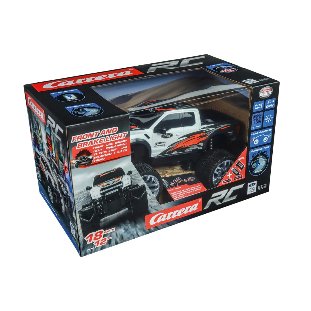CARRERA RC FORD F150 RAPTOR WHITE 1:14, Ages 6+