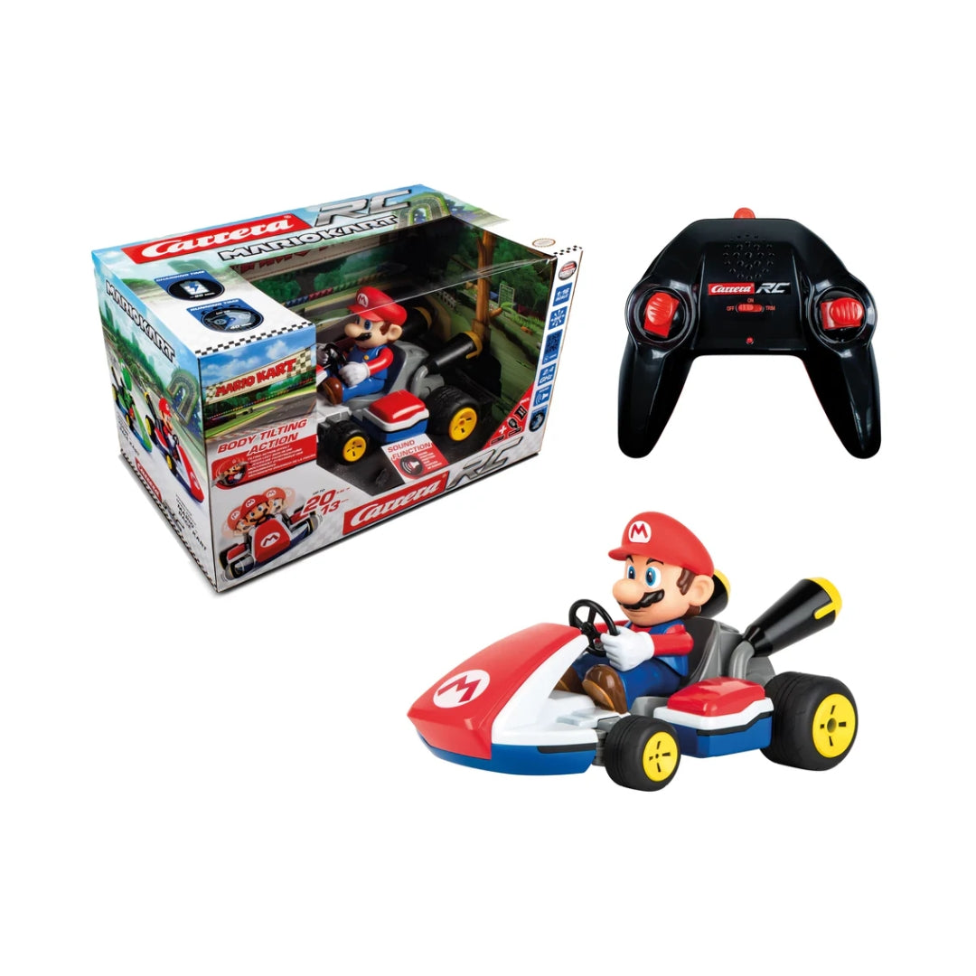 Carrera RC Mario Kart 1:16 scale remote control race kart with sound and tilting action for kids