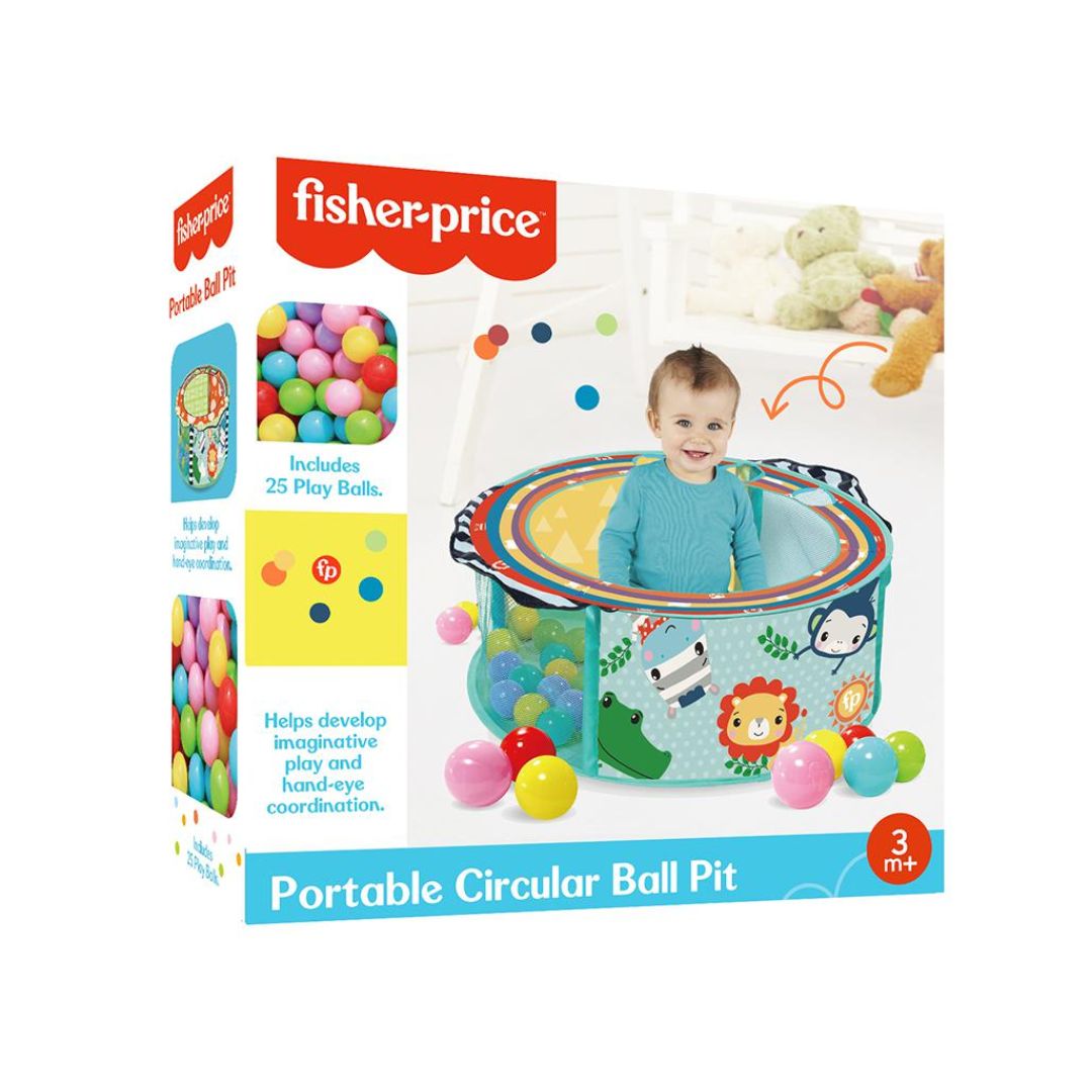 FISHER PRICE CIRCULAR BALL PIT W/25 BALLS, Ages 3M+