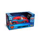 Bladez Toyz Superman Armoured Racer 1:20 scale blue and red remote control toy car with LED lights for kids