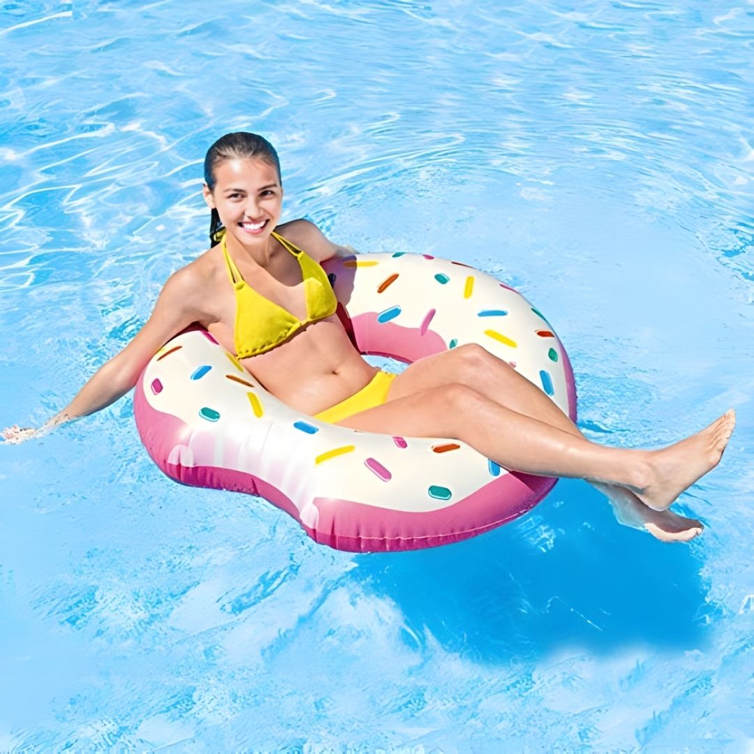 Intex sprinkle donut inflatable pool tube float for kids and adults outdoor swimming