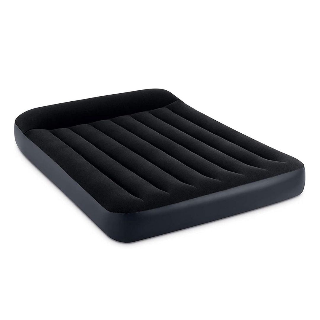 Intex Dura-Beam Full Pillow Rest Classic Airbed with internal electric pump for indoor guest use
