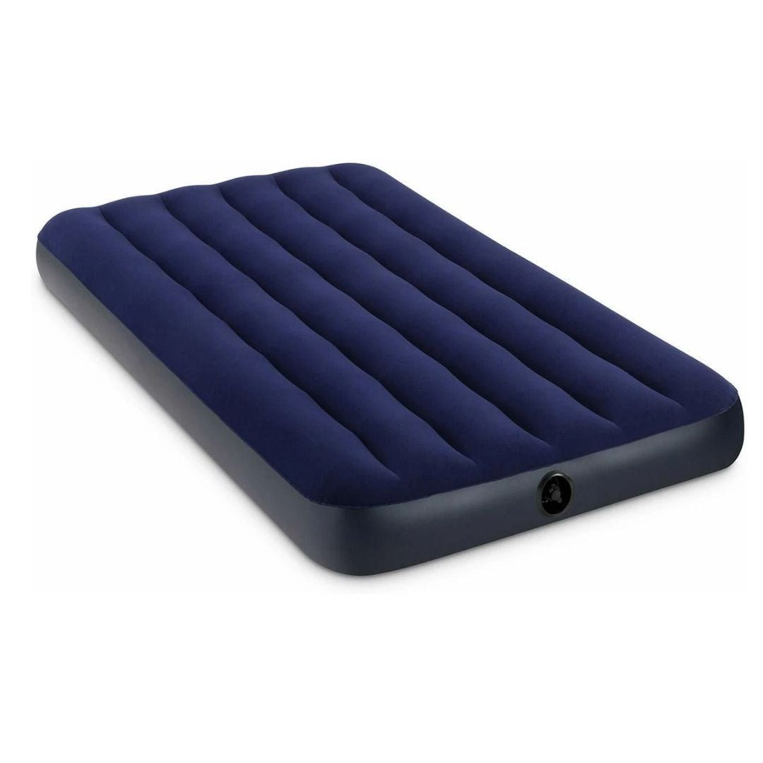Intex Dura-Beam Twin Series Classic Downy blue inflatable airbed for indoor adult use