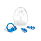 Intex blue and white swimming ear plugs and nose clip combo set with storage case for kids age 8 plus