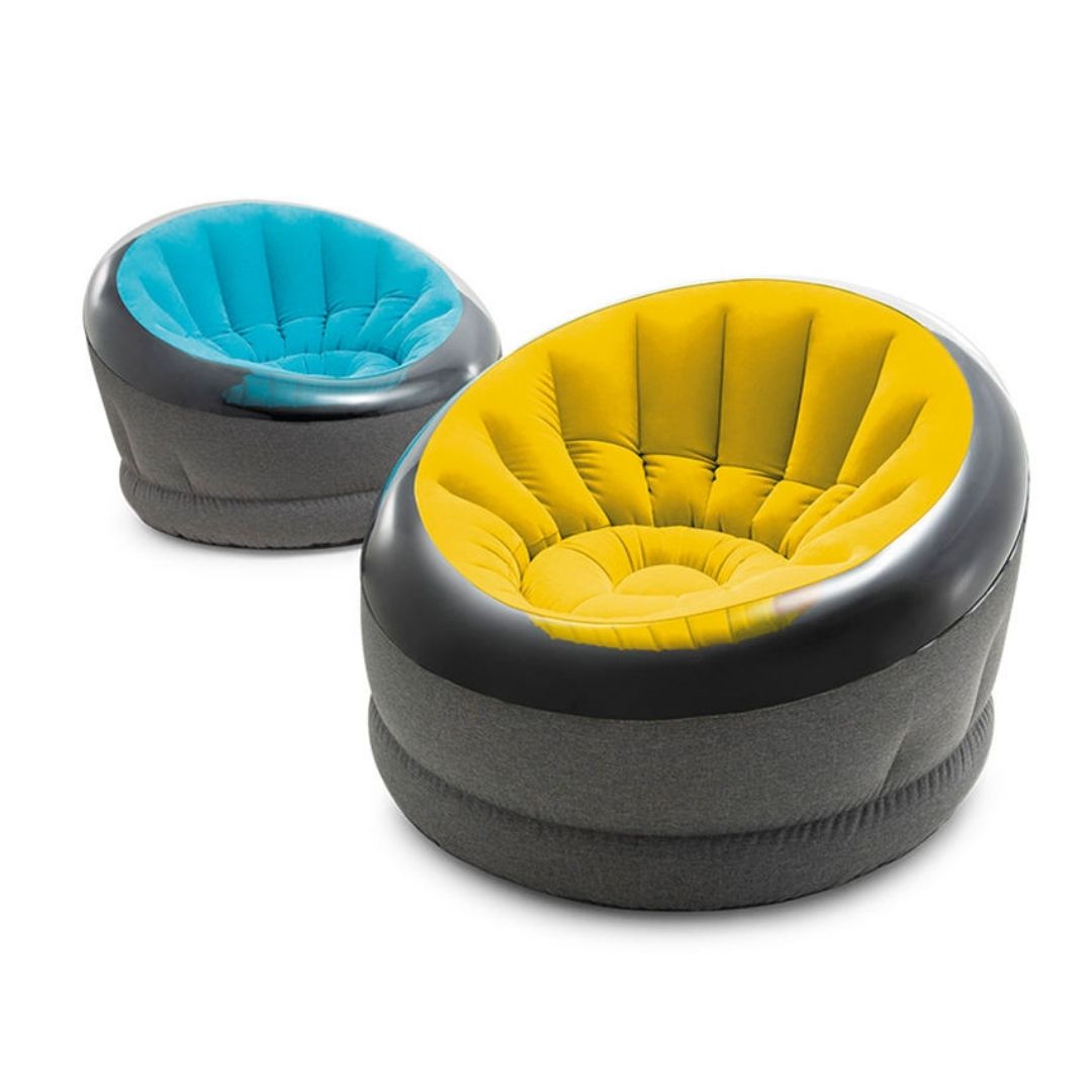 Intex Empire inflatable accent chair in assorted colors for indoor home lounge and bedroom
