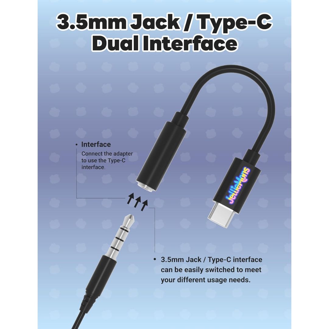 JELLIE DROPS BLACK WIRED 3.5MM PLUG, Ages 5+