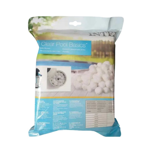 Intex white fiber ball filtration media for pool sand filter pumps eco-friendly sand alternative