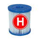 White Intex Type A replacement filter cartridge for above ground pool filter pump 28202