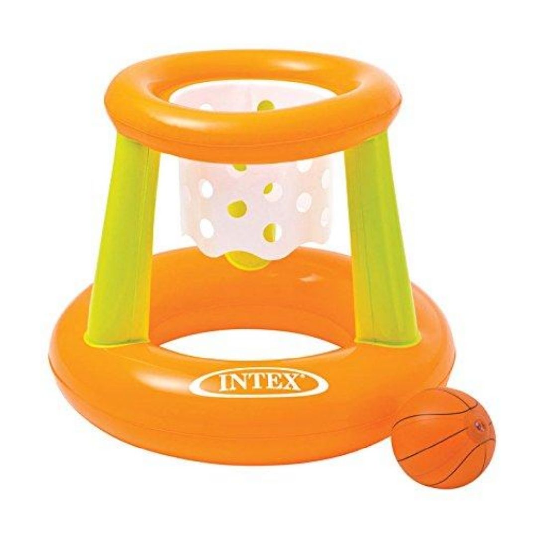 Intex Floating Hoops inflatable basketball hoop and ball set for kids pool and outdoor water play