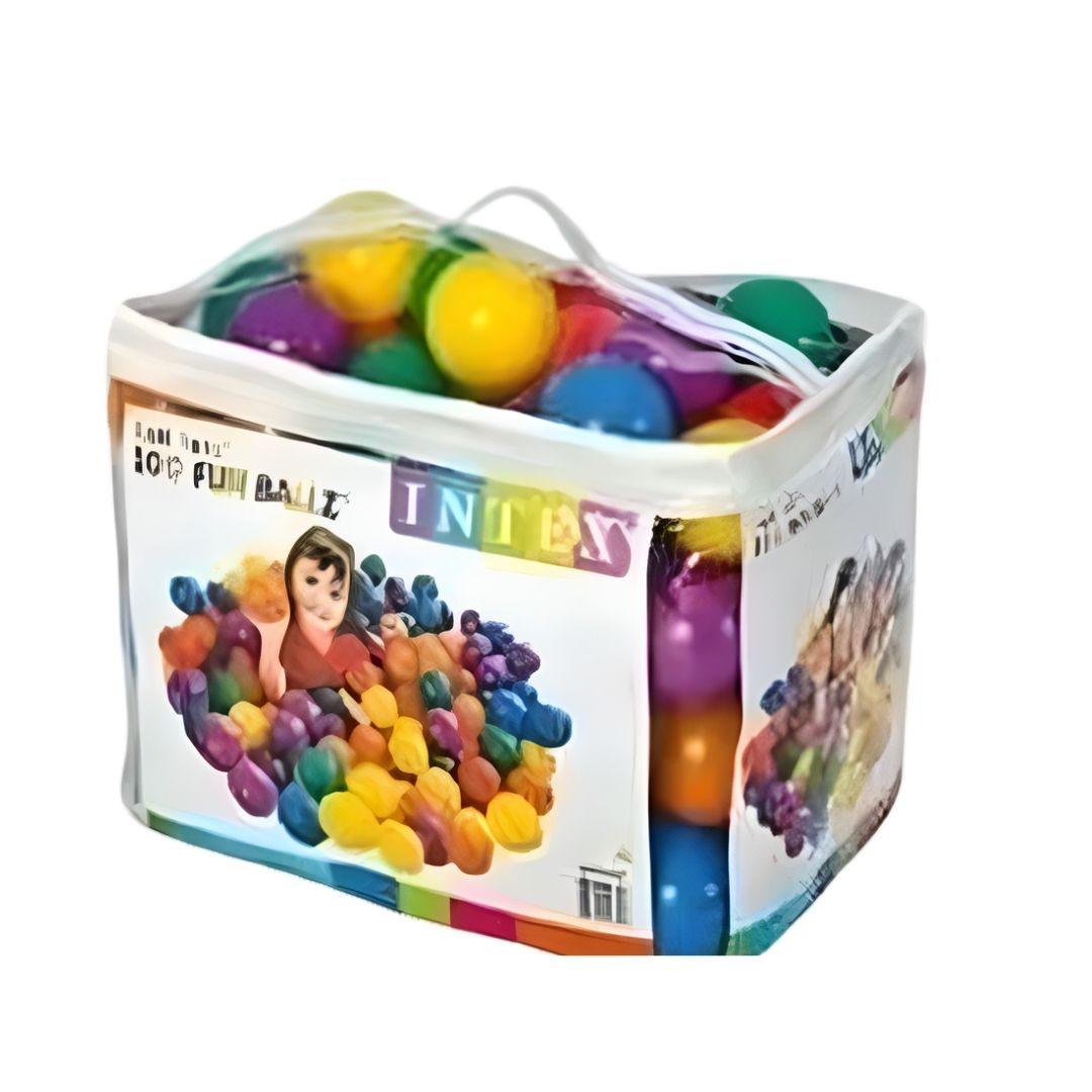 Intex multi-colored 8cm plastic fun balls for kids ball pit and indoor play pool