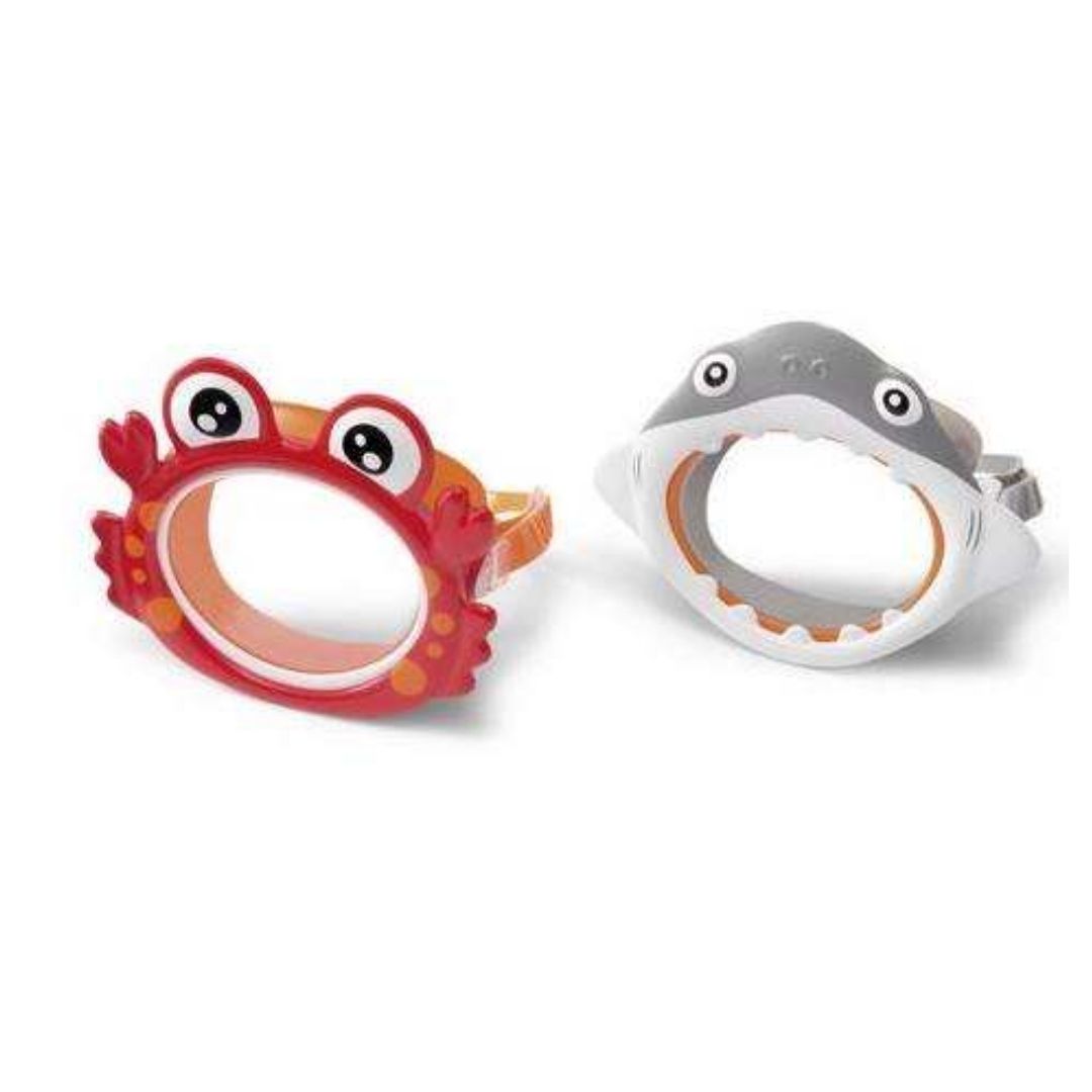 Intex Fun Mask colorful animal shaped shark and crab swim goggles for kids pool play
