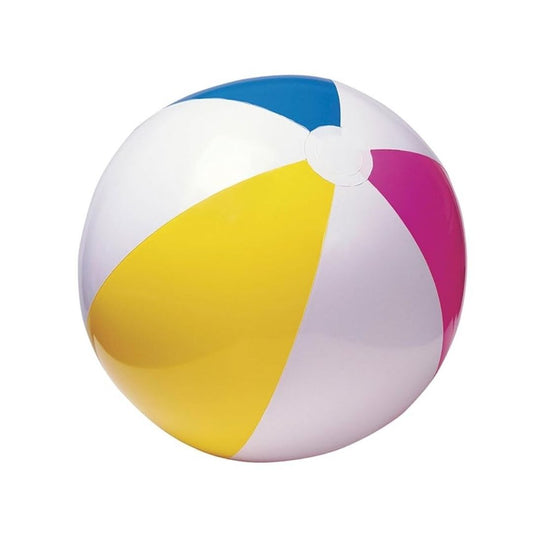 Intex 61cm glossy multicolored paneled inflatable beach ball for kids pool and outdoor play
