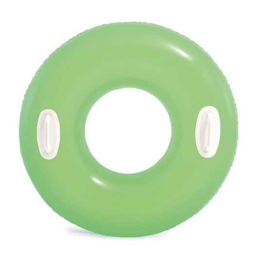 Intex Hi-Gloss neon swim tube 76cm inflatable ring for pool and beach play