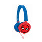 Lexibook Spider-Man red and blue foldable wired stereo headphones for kids aged 4 plus