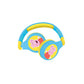 Lexibook Peppa Pig 2-in-1 blue and yellow foldable Bluetooth and wired headphones for kids aged 3 plus