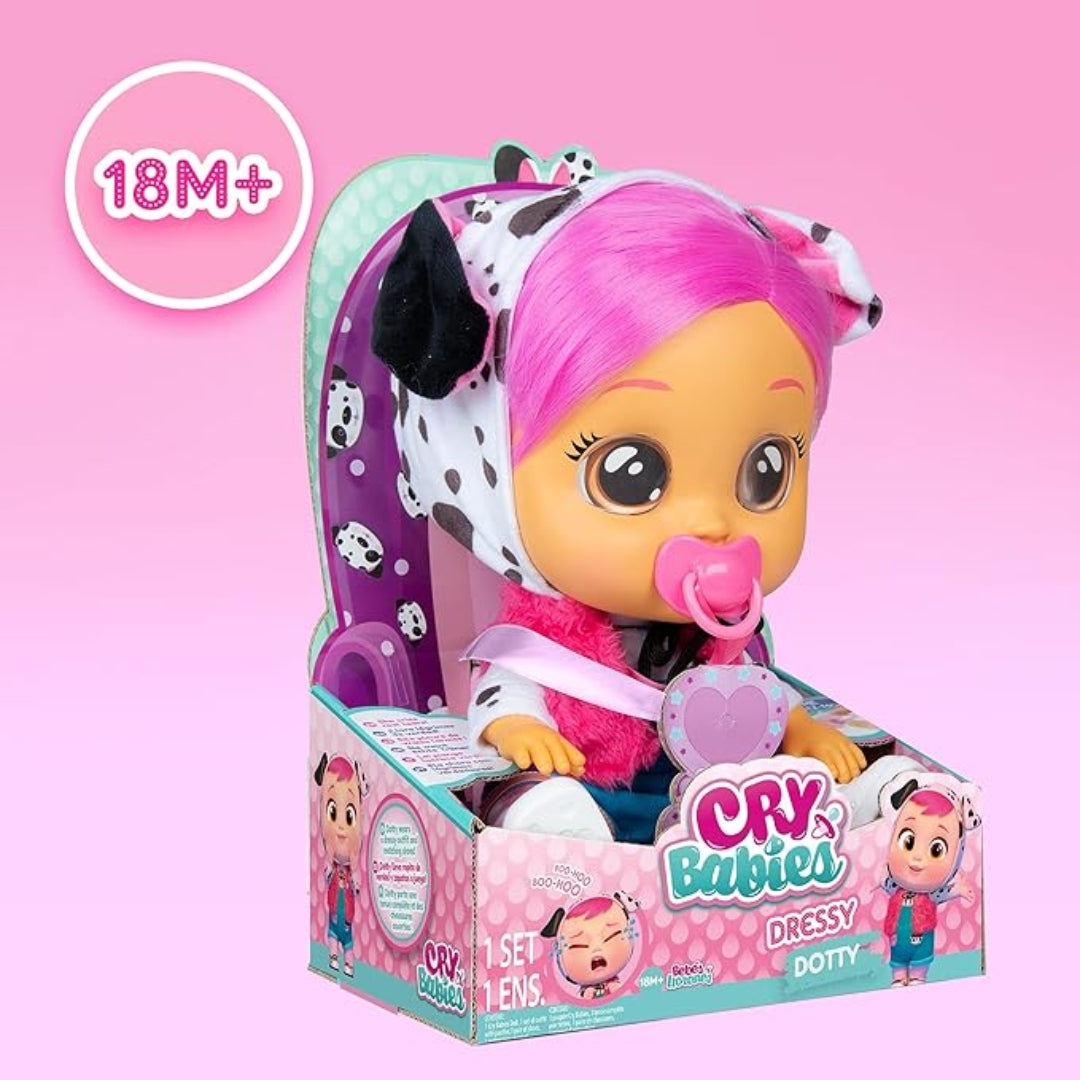 IMC Toys CRY BABIES DRESSY DOTTY, Ages 18m+