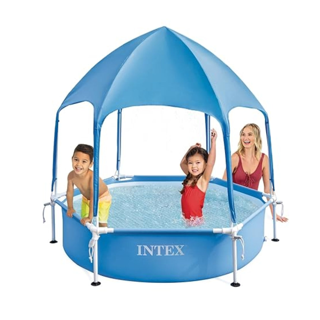 INTEX CANOPY METAL FRAME POOL, Ages 3+
