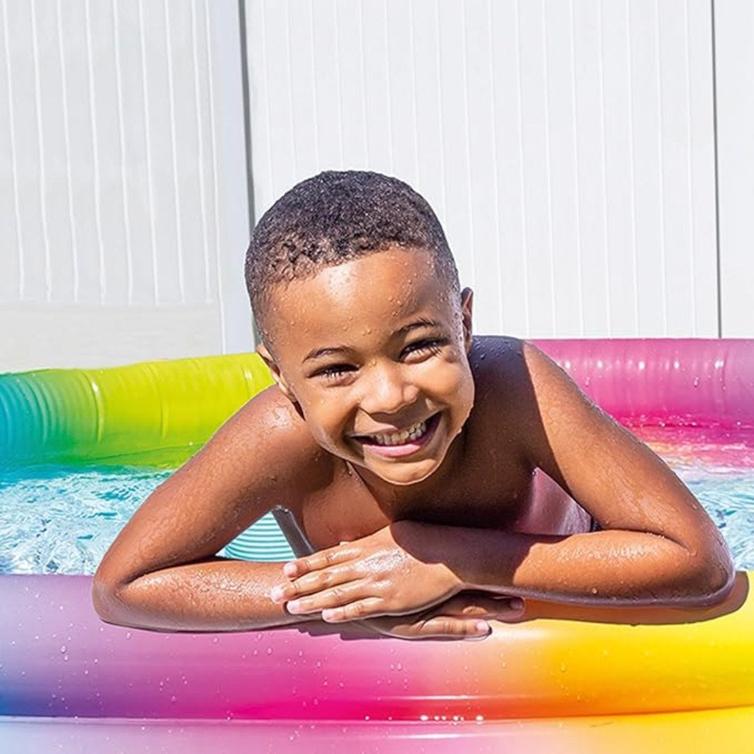 RAINBOW OMBRE POOL (154GAL), 3-Ring, Ages 2+