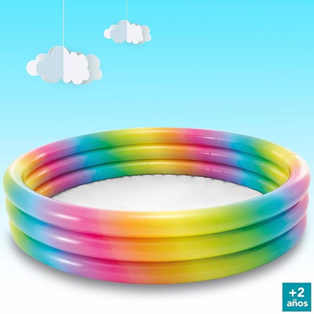 RAINBOW OMBRE POOL(87 GAL), 3-Ring, Ages 2+