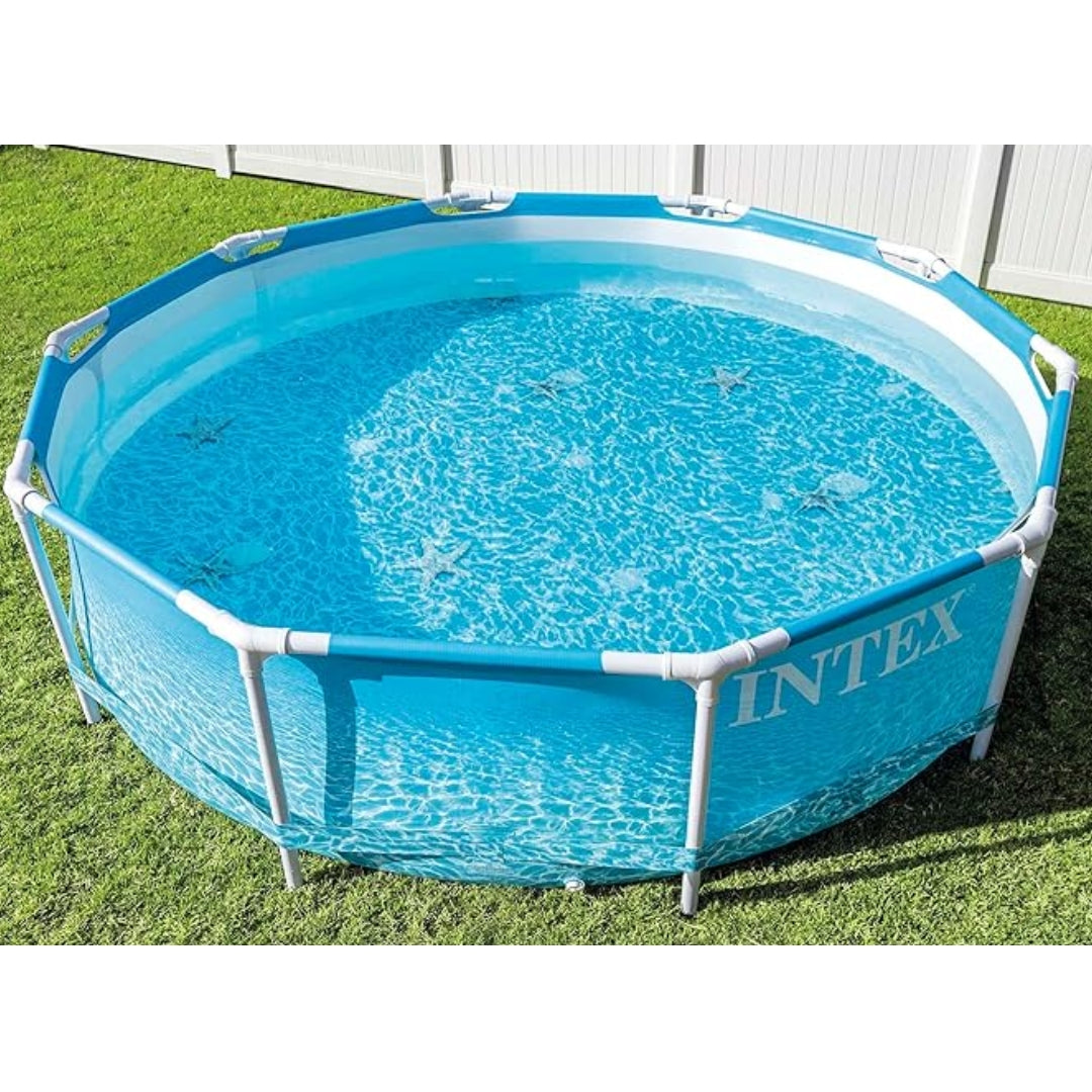 INTEX METAL FRAME POOL BEACHSIDE W/PUMP(305x76), Ages Adult