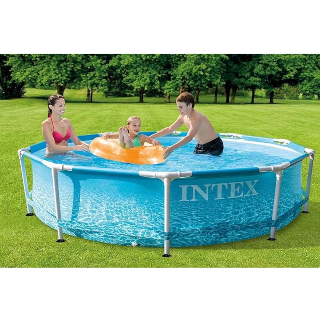 INTEX METAL FRAME POOL BEACHSIDE W/PUMP(305x76), Ages Adult