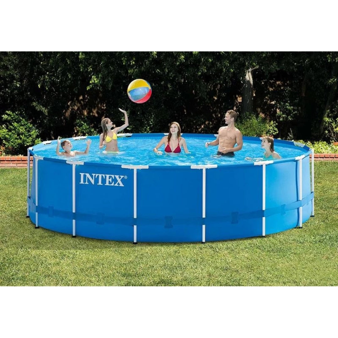 INTEX METAL FRAME POOL SET(15ft)-(457x122), Ages 6+