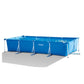 INTEX RECTANGULAR FRAME POOL W/PUMP(4.5X2.2X84), Ages 6+