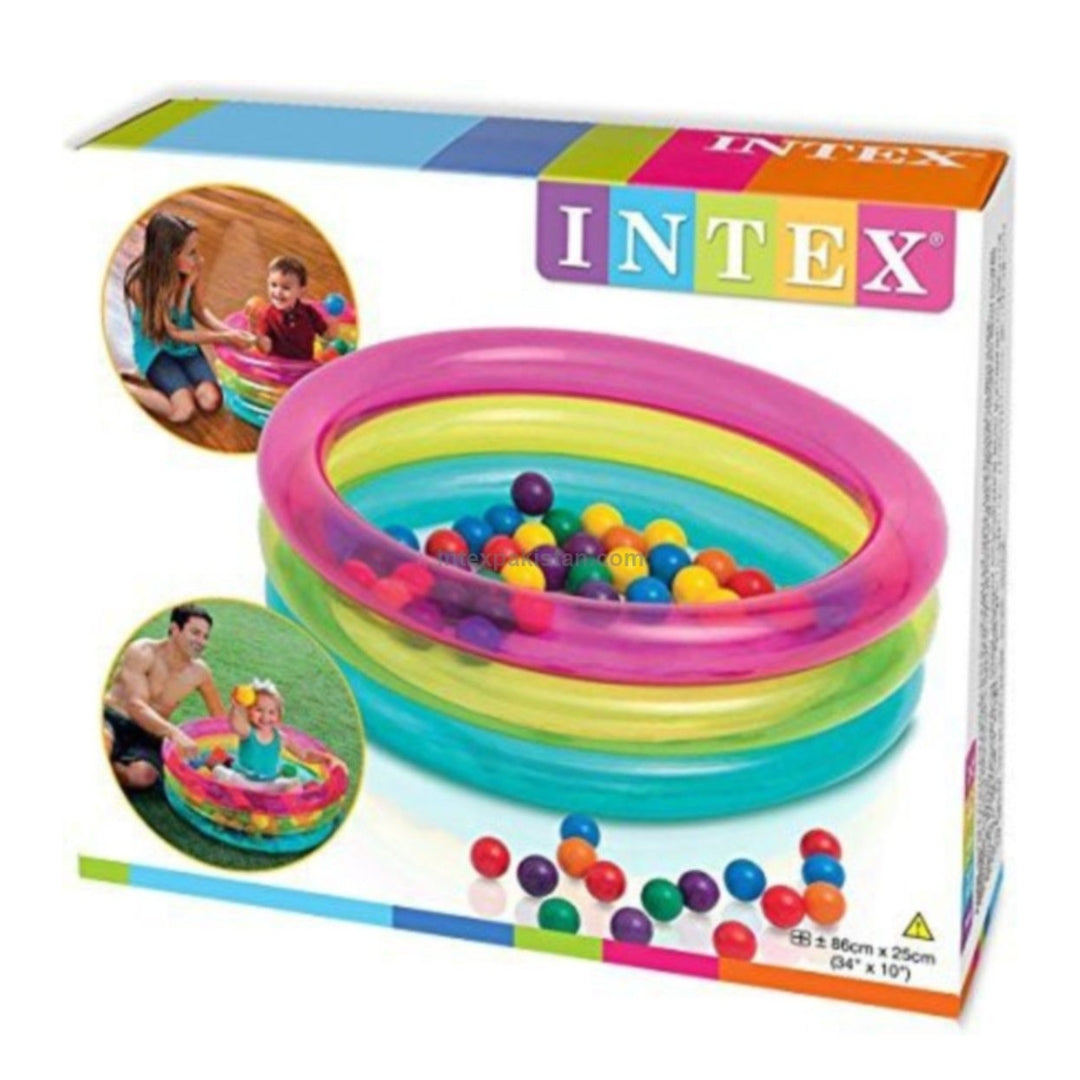 INTEX CLASSIC 3-RING BABY BALL PIT, Ages 1To3