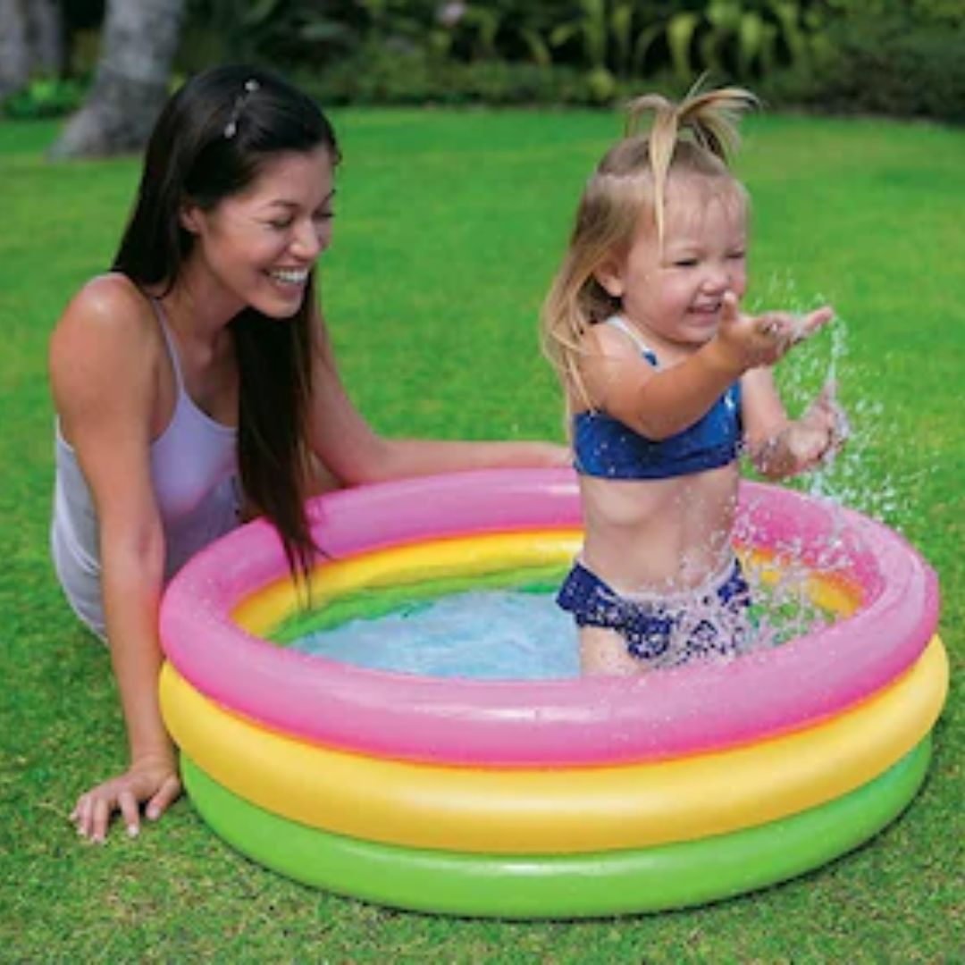 INTEX SUNSET GLOW POOL, Ages 2+