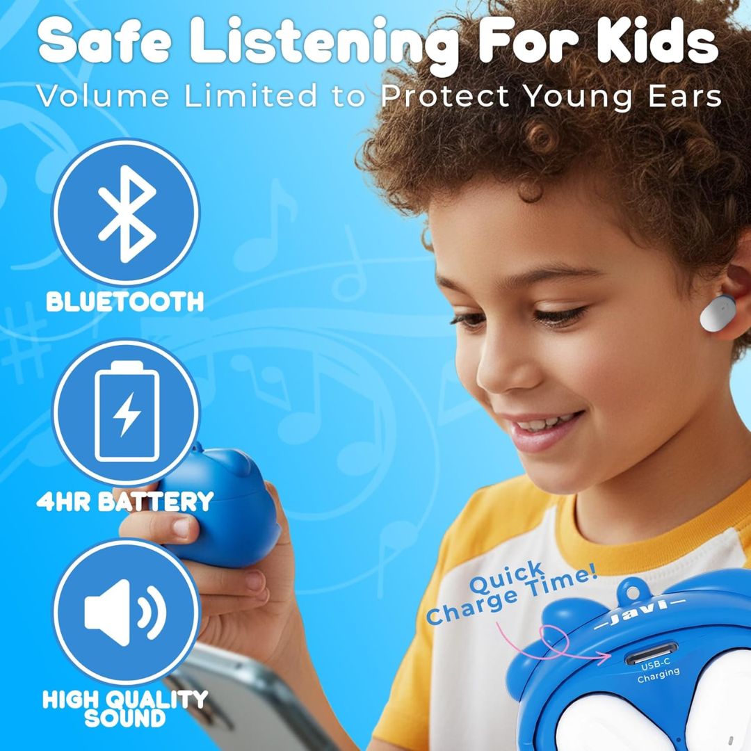 JELLIE WIRELESS EARPODS BLUE, Ages 5+