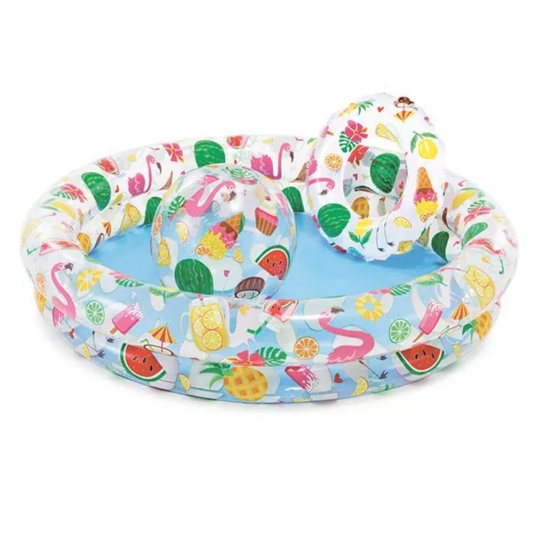 Intex Just So Fruity inflatable watermelon themed paddling pool for kids ages 2 plus