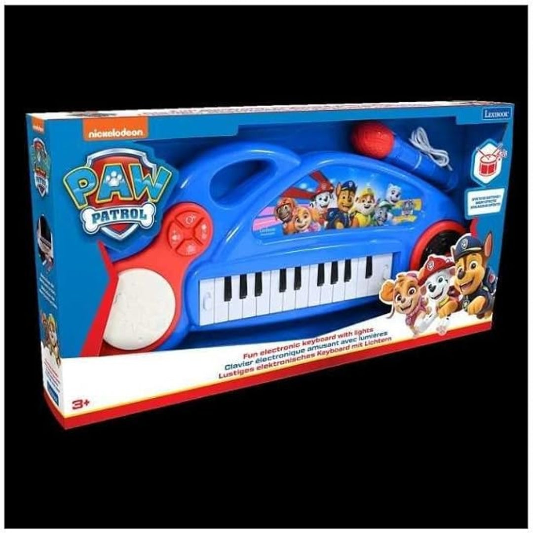 Lexibook Paw Patrol blue kids electronic keyboard piano with flashing lights microphone and Marshall Chase Skye graphics